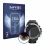 Front side of a product packaging with the brand logo Savvies. Next to it is the device Xiaomi Mibro GS Explorer shown with th