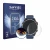 Front side of a product packaging with the brand logo Savvies. Next to it is the device Garmin quatix 8 Pro (47 mm) shown with