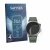 Front side of a product packaging with the brand logo Savvies. Next to it is the device OnePlus Watch 4 shown with the corresp