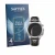 Front side of a product packaging with the brand logo Savvies. Next to it is the device Citizen CA4640-09A shown with the corr