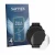 Front side of a product packaging with the brand logo Savvies. Next to it is the device Suunto Core 2 shown with the correspon
