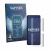 Front side of a product packaging with the brand logo Savvies. Next to it is the device Samsung Galaxy Z Flip 8 shown with the