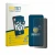 Front side of a product packaging with the brand logo BROTECT. Next to it is the device realme Narzo 100x shown with the corre