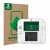 Front side of a product packaging with the brand logo ScreenLeaf. Next to it is the device Nintendo 2DS shown with the corresp