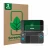 Front side of a product packaging with the brand logo ScreenLeaf. Next to it is the device New Nintendo 2DS XL shown with the 