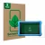 Front side of a product packaging with the brand logo ScreenLeaf. Next to it is the device Amazon Fire HD 8 Kids Edition 2018 