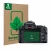 Front side of a product packaging with the brand logo ScreenLeaf. Next to it is the device Canon EOS 250D shown with the corre