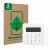 Front side of a product packaging with the brand logo ScreenLeaf. Next to it is the device SumUp Air shown with the correspond