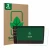 Front side of a product packaging with the brand logo ScreenLeaf. Next to it is the device Volkswagen Touran 2019 Discover Pro