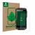 Front side of a product packaging with the brand logo ScreenLeaf. Next to it is the device i.safe MOBILE IS530.1 shown with th