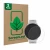 Front side of a product packaging with the brand logo ScreenLeaf. Next to it is the device Garmin Forerunner 55 shown with the