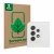 Front side of a product packaging with the brand logo ScreenLeaf. Next to it is the device Samsung Galaxy A52s 5G (ONLY Camera