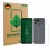 Front side of a product packaging with the brand logo ScreenLeaf. Next to it is the device Fairphone 4 (Front+Back) shown with