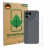 Front side of a product packaging with the brand logo ScreenLeaf. Next to it is the device Fairphone 4 (Back) shown with the c