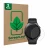 Front side of a product packaging with the brand logo ScreenLeaf. Next to it is the device Xiaomi Watch S1 shown with the corr