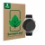 Front side of a product packaging with the brand logo ScreenLeaf. Next to it is the device Huawei Watch GT 3 Pro Titanium (46m