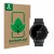 Front side of a product packaging with the brand logo ScreenLeaf. Next to it is the device Circular Displays (ø: 39.5 mm) show