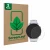 Front side of a product packaging with the brand logo ScreenLeaf. Next to it is the device Garmin Forerunner 955 shown with th