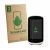 Front side of a product packaging with the brand logo ScreenLeaf. Next to it is the device Garmin Edge Explore 2 shown with th