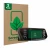 Front side of a product packaging with the brand logo ScreenLeaf. Next to it is the device Hyundai i20 2020 8" shown with the 