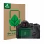 Front side of a product packaging with the brand logo ScreenLeaf. Next to it is the device Canon EOS R6 Mark II shown with the