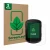 Front side of a product packaging with the brand logo ScreenLeaf. Next to it is the device Garmin Edge 840 shown with the corr