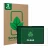 Front side of a product packaging with the brand logo ScreenLeaf. Next to it is the device Mediacom SmartPad Azimut 3 Lite 4G 