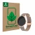 Front side of a product packaging with the brand logo ScreenLeaf. Next to it is the device Xcoast X-Watch Siona 2 shown with t