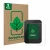 Front side of a product packaging with the brand logo ScreenLeaf. Next to it is the device FIT Display Compact shown with the 