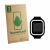 Front side of a product packaging with the brand logo ScreenLeaf. Next to it is the device SaveFamily Iconic Plus 4G shown wit