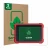 Front side of a product packaging with the brand logo ScreenLeaf. Next to it is the device Launch MOT IV (4) shown with the co
