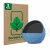 Front side of a product packaging with the brand logo ScreenLeaf. Next to it is the device Amazon Echo Spot 2024 shown with th
