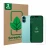 Front side of a product packaging with the brand logo ScreenLeaf. Next to it is the device Apple iPhone 16 Plus (Front+Camera)