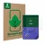 Front side of a product packaging with the brand logo ScreenLeaf. Next to it is the device Anbernic RG40XXV shown with the cor