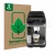 Front side of a product packaging with the brand logo ScreenLeaf. Next to it is the device DeLonghi Magnifica Evo Next shown w