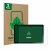 Front side of a product packaging with the brand logo ScreenLeaf. Next to it is the device HMD T21 shown with the correspondin