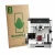 Front side of a product packaging with the brand logo ScreenLeaf. Next to it is the device Ninja Luxe Cafe Premier ES601EU sho