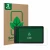 Front side of a product packaging with the brand logo ScreenLeaf. Next to it is the device Garmin Tread 2 Powersport 6" shown 