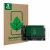 Front side of a product packaging with the brand logo ScreenLeaf. Next to it is the device Dacia Duster Infotainment System (2