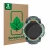 Front side of a product packaging with the brand logo ScreenLeaf. Next to it is the device Garmin Instinct 3 AMOLED (45 mm) sh