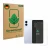 Front side of a product packaging with the brand logo ScreenLeaf. Next to it is the device Samsung Galaxy S25 Edge (Front+Came
