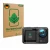 Front side of a product packaging with the brand logo ScreenLeaf. Next to it is the device Wolfang GA420 shown with the corres
