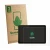 Front side of a product packaging with the brand logo ScreenLeaf. Next to it is the device VALE Tablet V10A shown with the cor