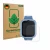 Front side of a product packaging with the brand logo ScreenLeaf. Next to it is the device TCL Movetime MT48 shown with the co