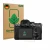 Front side of a product packaging with the brand logo ScreenLeaf. Next to it is the device Sony Alpha 7 V (ILCE-7M5) shown wit