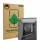 Front side of a product packaging with the brand logo ScreenLeaf. Next to it is the device Crosscall Stellar M6E (ONLY Camera 