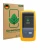 Front side of a product packaging with the brand logo ScreenLeaf. Next to it is the device Fluke DSX8000 shown with the corres