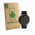 Front side of a product packaging with the brand logo ScreenLeaf. Next to it is the device Xiaomi Watch 5 (47 mm) shown with t