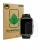 Front side of a product packaging with the brand logo ScreenLeaf. Next to it is the device ABUBU SmartWatch PBL2 shown with th