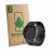 Front side of a product packaging with the brand logo ScreenLeaf. Next to it is the device Knauermann Pro 4 AIR (round) shown 